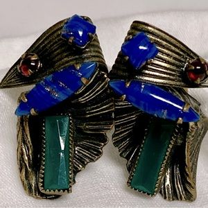 Vintage Hattie Carnegie Earrings Mid Century Clip Ons